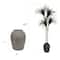 American Art Decor 5ft Artificial Dragon Tree in Cement Pot Faux Plant